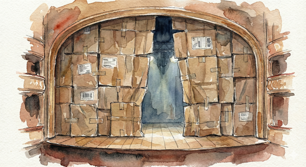 Curtain [ˈkɜːrtn] — Завіса (театральна штора)